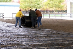 The Headwaters Park Ice Rink set up