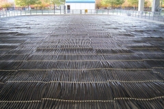 The Headwaters Park Ice Rink set up