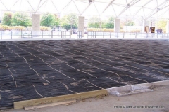 The Headwaters Park Ice Rink set up