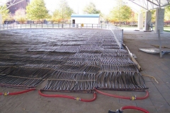 The Headwaters Park Ice Rink set up