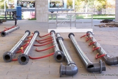 The Headwaters Park Ice Rink set up