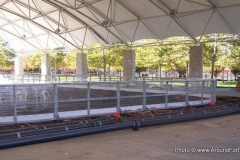 The Headwaters Park Ice Rink set up