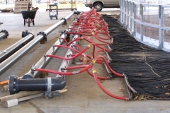 The Headwaters Park Ice Rink set up