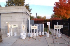 The Headwaters Park Ice Rink set up