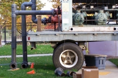 The Headwaters Park Ice Rink set up