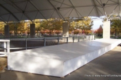 The Headwaters Park Ice Rink set up