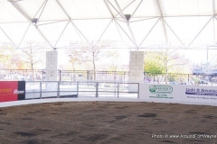 The Headwaters Park Ice Rink set up