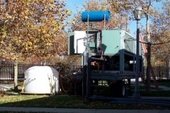 The Headwaters Park Ice Rink set up