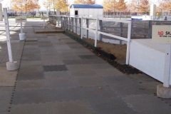 The Headwaters Park Ice Rink set up