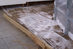 The Headwaters Park Ice Rink set up