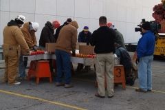 The W&D Santa and Reindeer display set-up