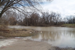 Flooding on the west end of Fairmount Place