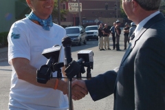 Phil Keoghan and Mayor Tom Henry