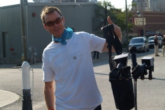 Phil Keoghan with CVB bag