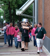 Johnny leads the parade