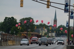 Pink Balloons mark the way