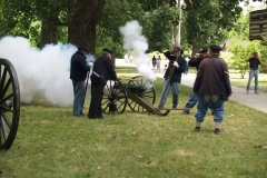 Firing the reproduction 19th century cannon