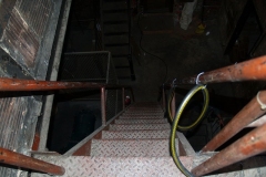 Looking down the stairs