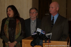 AC Commissioner Linda Bloom, AC Council member Larry Brown and AC Commissioner Nelson Peters