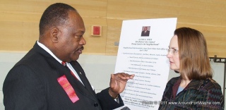 Fort Wayne City Councilman Glynn Hines and Fort Wayne City Councilwoman Karen Goldner
