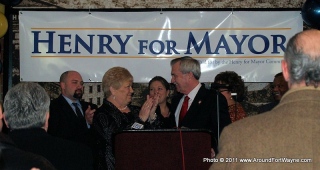 City Clerk Sandy Kennedy and Mayor Tom Henry