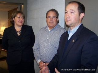 Paula Hughes, Bob Schenkel and Congressman Stutzman
