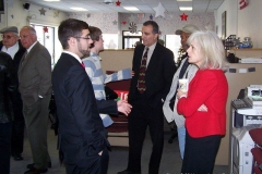 Zach and Joe Bonahoom, Jerome Gaines and Fort Wayne City Councilwoman Liz Brown