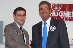 Zach Bonahoom and Allen County Sheriff Ken Fries