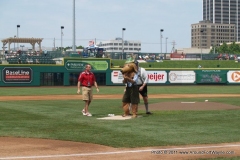 Fritz throws out the first pitch