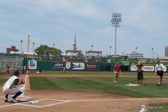 Fritz throws out the first pitch