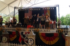 Celebrating the tapping of the first keg