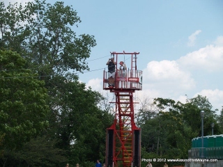 2012/07/15: Zip lining at the Three Rivers Festival Midway