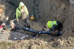 Hamilton water main construction.