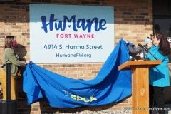 Unveiling of the new Humane Fort Wayne signage