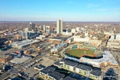 Parkview Field and downtown Fort Wayne Indiana