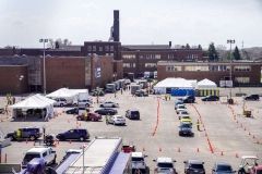 COVID-19 mass vaccination clinic in Gary, Indiana