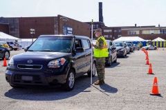 COVID-19 mass vaccination clinic in Gary, Indiana