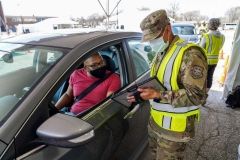 COVID-19 mass vaccination clinic in Gary, Indiana