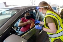 COVID-19 mass vaccination clinic in Gary, Indiana