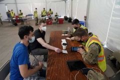 COVID-19 mass vaccination clinic in Gary, Indiana