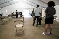 COVID-19 mass vaccination clinic in Gary, Indiana