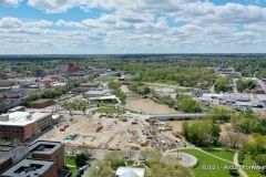 Flooding near The Riverfront at Promenade Park construction site