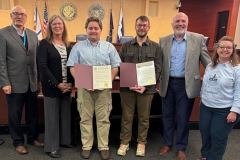 Allen County Board of Commissioners with flag designers
