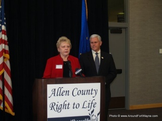 Cathie Humbarger and Congressman Mike Pence