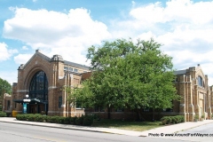 The northwest corner of the Baker Street Train Station