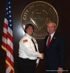 2012/06/13: Newly appointed FWFD Chief Amy Biggs and Mayor Tom Henry
