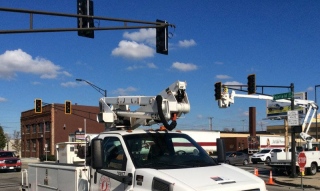 Fairfield and Main traffic signals