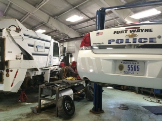 FWPD Police Cruiser and Street Sweeper