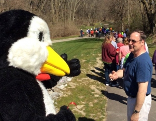 2016/04/16: The Penguin Point Penguin at trail ramp