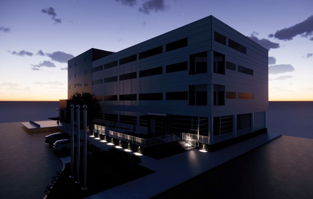 Rendering of northwest corner of Citizens Square